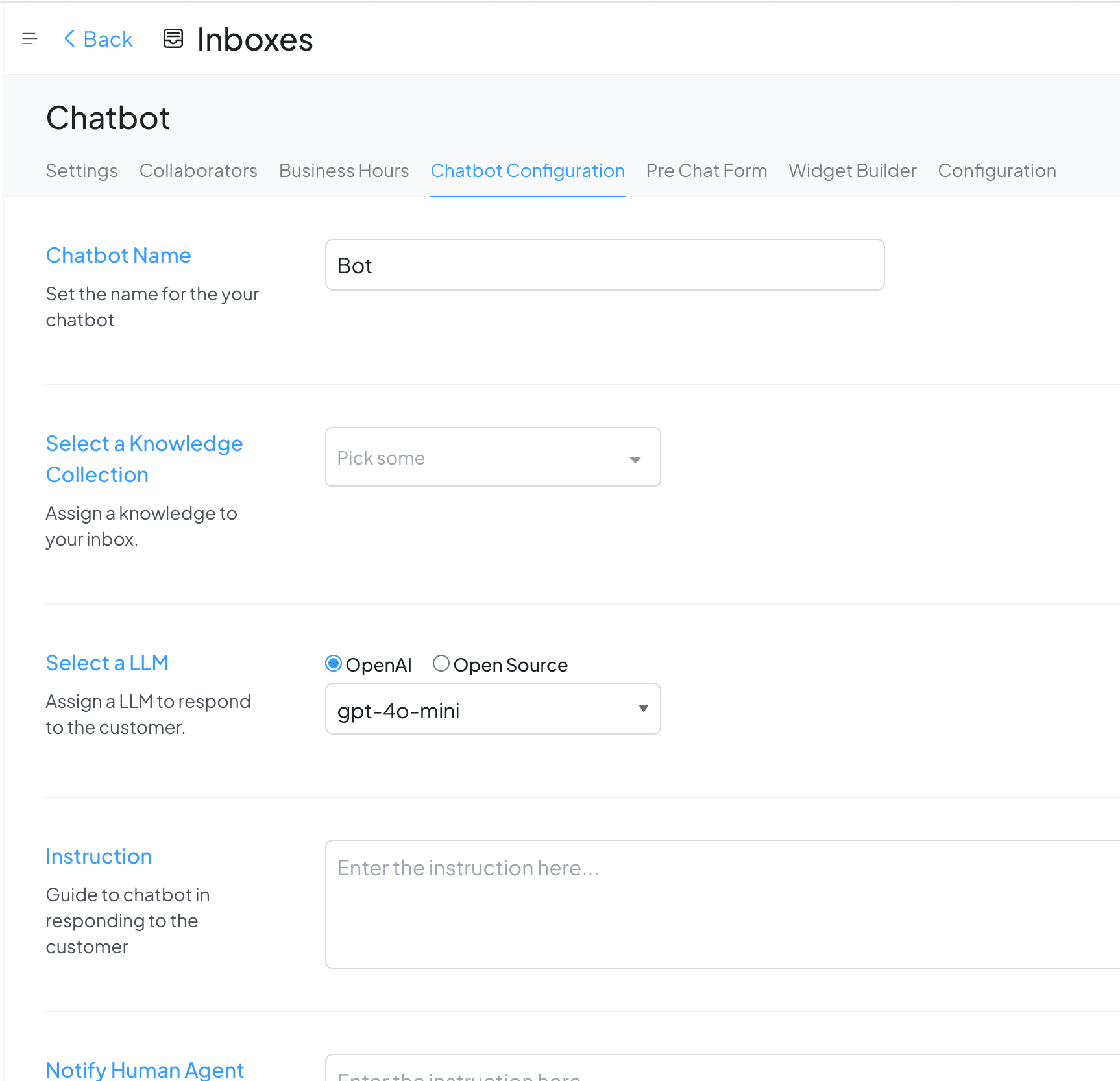 Customise Your Chatbot